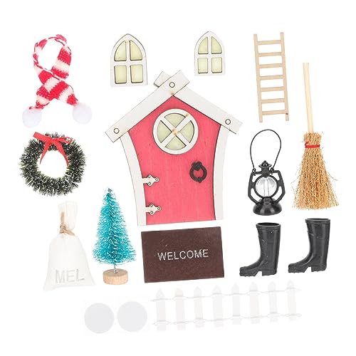 Abaodam Miniatur-weihnachtsdekorationsset Im Maßstab 112 Für Puppenhaus – Weihnachtsmannstiefel-Spielzeug Miniatur-Weihnachtsbaum Puppenhaus-zubehör von Abaodam