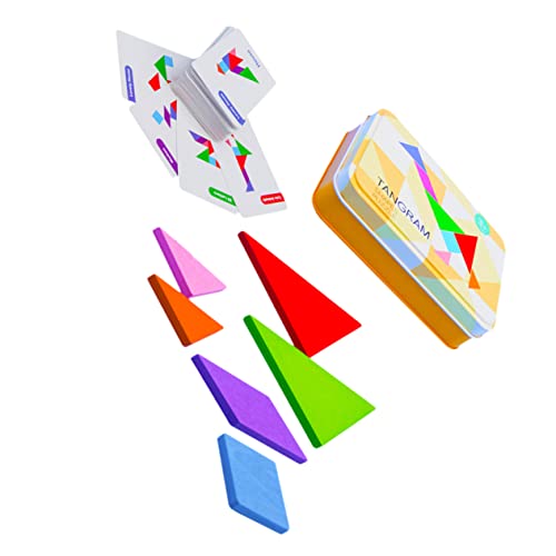 Abaodam 1 Satz Tangram Holzpuzzle Rätsel Für Spiel Geschichte Passendes Puzzle- Puzzle Puzzlematte Puzzlekleber Tangram- Colorful Hölzern von Abaodam