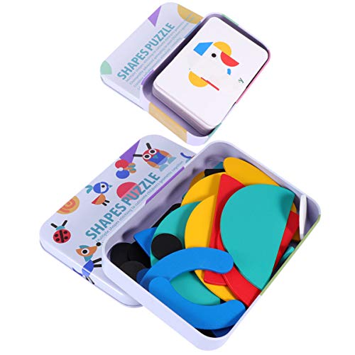 Abaodam 1 Satz Tangram-Puzzle- Puzzlematte Pädagogisches Kinderfrühes Lernspielzeug Colorful von Abaodam