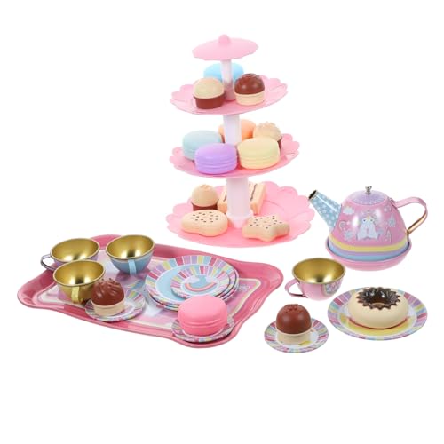 Abaodam 1 Satz Tee Set Teiliges Set mit Tassen und Dessertteller Fantasievolle Teepartys und Rollenspiele für Kleine von Abaodam