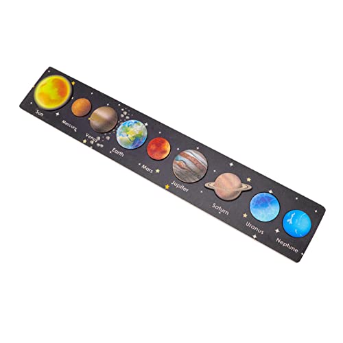 Abaodam 1 Satz Teiliges Holzpuzzle für Solar System Lernspielzeug Kognitiven Fähigkeiten Fördert Vorstellungskraft und Handfertigkeit von Abaodam