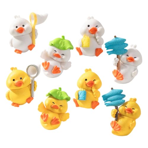 Abaodam 1 Satz Teiliges Miniaturfiguren Harz Niedliche Entchen Deko Für Mikrolandschaften Tischdekoration Und Mini Für Freunde Von Miniatur Dekoren 8 Stück von Abaodam