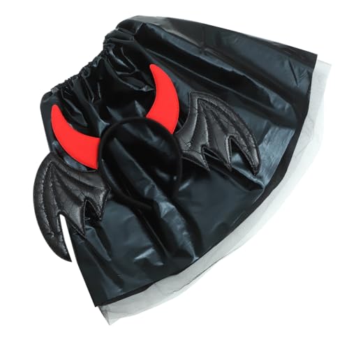 Abaodam Fledermaus-haarreifen Halloween-kostüm-Set Teufels-Stirnband Rock für EIN Unvergessliches Ankleiden Abaodam Fledermaus-haarreifen Halloween-kostüm-Set Teufels-Stirnband Rock für EIN Unvergessliches Ankleiden von Abaodam