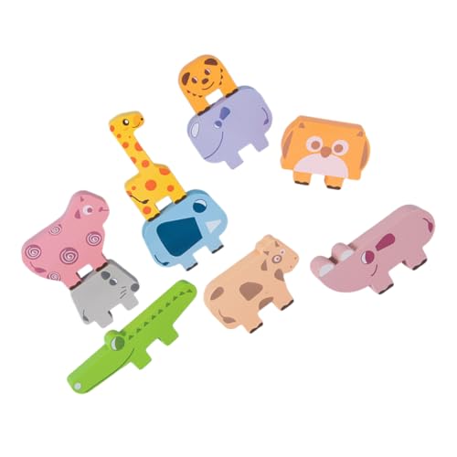 Abaodam Baby Sensory Toys Montessori 1 Set Stapelspielzeug Holz Cartoon Stapelblöcke Kinder Lernspielzeug Hand-Auge-koordination Abaodam Baby Sensory Toys Montessori 1 Set Stapelspielzeug Holz Cartoon Stapelblöcke Kinder Lernspielzeug Hand-Auge-koordination von Abaodam
