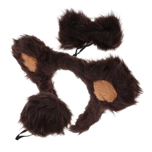 Abaodam 1 Satz Tierkostüm Set mit Bärenohren Haarreif Fliege und Niedliche Accessoires für Cosplay Geburtstagsfeiern und Maskenbälle Leicht und Tragbar für Unvergessliche Foto von Abaodam