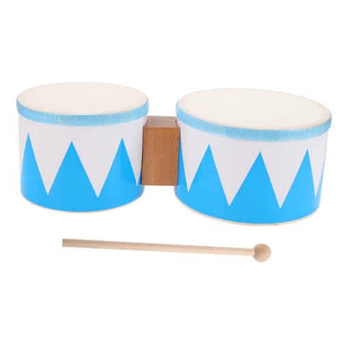 Abaodam 1 Satz Trommel für Musikalisches für Trommel zum Singen und Tanzen Babybongos Trommel Trommel Musikspielzeug für Babys Marschtrommel Holz Blue von Abaodam