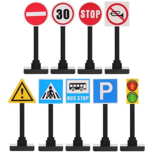 Abaodam 1 Satz Verkehrszeichen- kleine Spielsachen Styling-Aufkleber interaktives lernspielzeug Verkehrszeichen blockieren -Stoppschilder für Abs von Abaodam