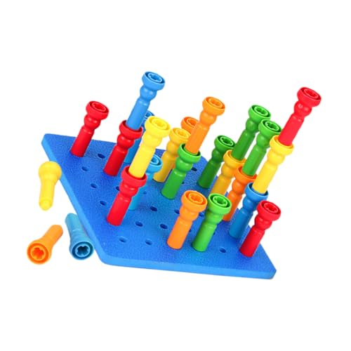 Abaodam Steckbrett-Spielzeug Für Jungen Und Mädchen Set Zur Entwicklung Der Feinmotorik Zähl- Und Stapelspiele Für Frühes Lernen von Abaodam