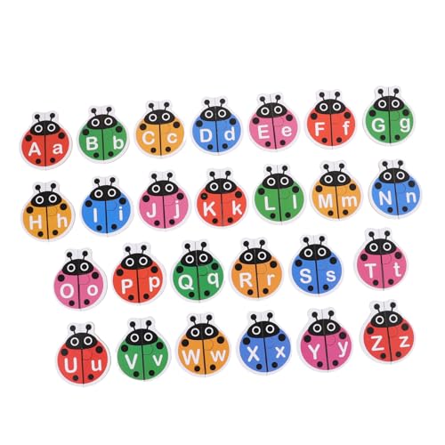 Abaodam 1 Satz Vorschulspielzeug Montessori Kindergarten -lernspielzeug Wort Passende Spielzeuge Marienkäfer Montessori Word -Spiel Alphabet-Memory-Spiel Holz von Abaodam