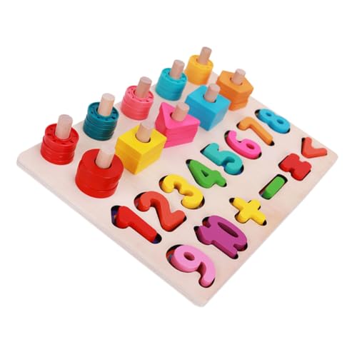 Abaodam 1 Satz Vorschulspielzeug Puzzle Kinderausbildung Vorschulrätsel Kleinkindspielzeug Farbkognitionsspielzeug Für Kleinkinder Farben-lernspielzeug Colorful Hölzern von Abaodam