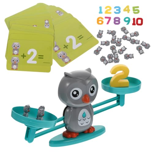 Abaodam 1 Satz Waagen ausbalancieren Kleinkinder Spiele Balance Cooles Mathe-Spiel Stamm Lernspielzeug Stammlernwerkzeug Balance-Mathe-Spiel Mathe Zählen Balance Plastik Grey von Abaodam