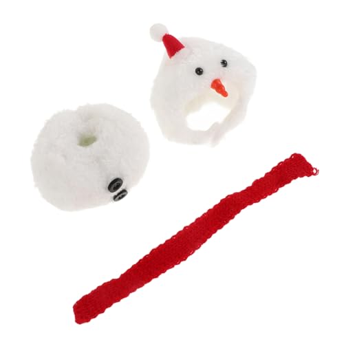 Abaodam 1 Satz Weihnachtsstrampler Schnee Mini Eisig Dekorationen Klein Schal Zubehör Winzig Weihnachten Weihnachtspuppenkleidung Plüsch von Abaodam
