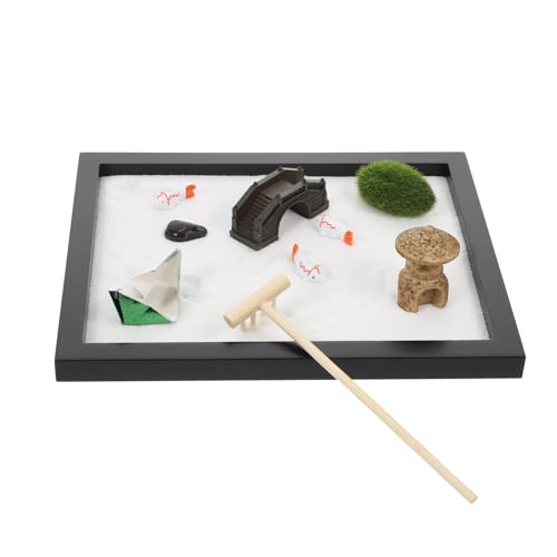Abaodam Sandkasten Sand Tischplatte Handwerk Wohnkultur Relief Yoga Entspannung Meditation Büro Zubehör von Abaodam