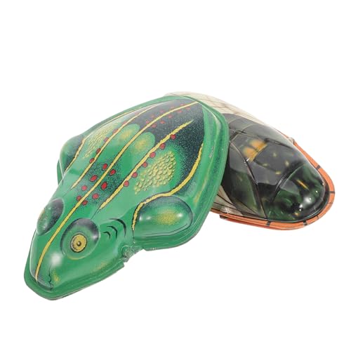 Abaodam Kleines Vintage Zikadenspielzeug Satz aus Blech Retro Froschform Spielzeug für Kinder und Erwachsene Nostalgisches Spielzeug für Schreibtischdekoration von Abaodam