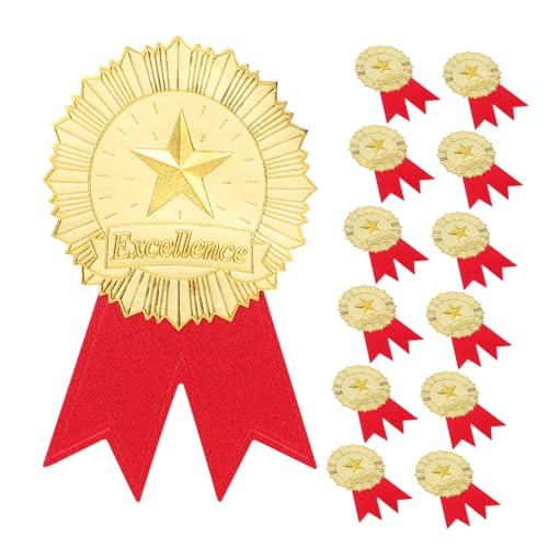 Abaodam 1 Satz Zubehör für Zertifikatsaufkleber Zertifikat Sticker Auszeichnung Aufkleber goldgeprägte Aufkleber Zertifikatssiegelaufkleber Abschlussfeieraufkleber Exzellenzaufkleber von Abaodam