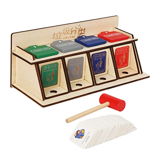 Abaodam Lernspielzeug Zum Müllsortieren Für Kinder 1 Set Lernspielzeug Für Kinder Mit Holzkonstruktion von Abaodam