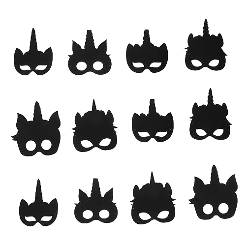 Abaodam 1 Satz halloween party halloween masken kinderkleider halloween-masken kratzbilder Kostüme gruselige Bärenmaske multifunktionale Partymaske tragbare Kratzmaske Whiteboard Black von Abaodam