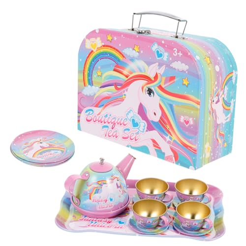 Abaodam Rollenspiel-teeparty-Set Für Kinder Teeservice Aus Weißblech Spielzeug Für Rollenspiele von Abaodam