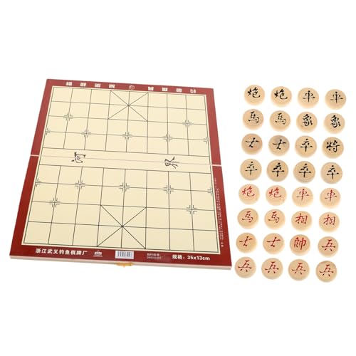 Abaodam Chinesisches Schachspiel Klappbrett Holzschach Tragbares Schachspiel für Unterwegs Sammelbox für Schachbretter Abaodam Chinesisches Schachspiel Klappbrett Holzschach Tragbares Schachspiel für Unterwegs Sammelbox für Schachbretter von Abaodam