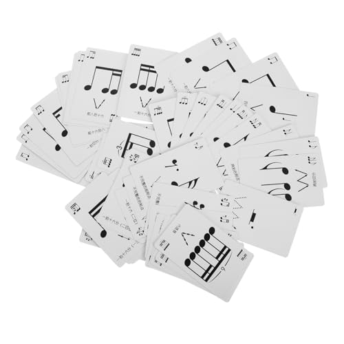 Abaodam 1 Schachtel Musikunterricht Rhythmus Pokerkarten Set Lernspiel zur Musiktheorie Bildungswerkzeug für Musikstunden Robuste und Tragbare Rhythmus und Notenkarten für Anfänger und von Abaodam