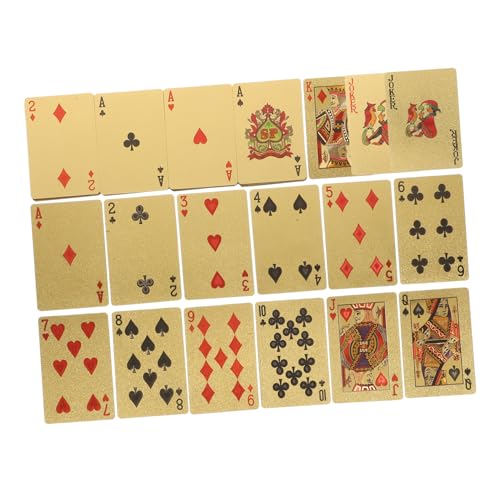 Abaodam Luxuriöses Goldenes Pokerset Neuartige Spielkarten Glatt Für Partys Und Trick-Requisiten von Abaodam
