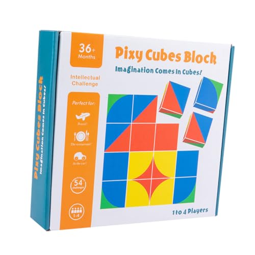 Abaodam 1 Schachtel Stapelblöcke lernspiele für Lernspielzeug Kindergarten Lernspiel für Baustein räumliche Denkblockade Bambus Colorful von Abaodam