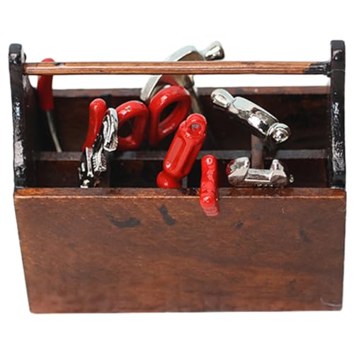 Abaodam 1 Satz Mini-Werkzeugkasten Puppenhauszubehör für Puppenhausschlüssel werkzeugset Kinder Werkzeug-Sets Kinder Spielzeuge Möbel Mini-Werkzeuge für Puppenhaus Puppenhausdekoration von Abaodam