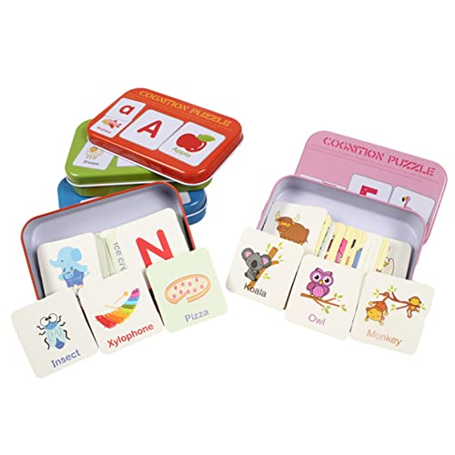 Abaodam 56-teiliges Holzpuzzle-Spielzeug Für Kinder Zum Lesen Und Schreiben Lernspielzeug Für Die Frühe Bildung Kreatives Lernspielzeug Mit Buchstabenerkennungskarte Abaodam 56-teiliges Holzpuzzle-Spielzeug Für Kinder Zum Lesen Und Schreiben Lernspielzeug Für Die Frühe Bildung Kreatives Lernspielzeug Mit Buchstabenerkennungskarte von Abaodam