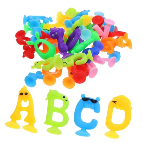 Abaodam 1 Set Alphabet-Saugnapf, Badewanne, pädagogisches Lernen, Spielzeug für TPR-Dusche, sensorisch für Vorschule, Kindergartenspaß von Abaodam