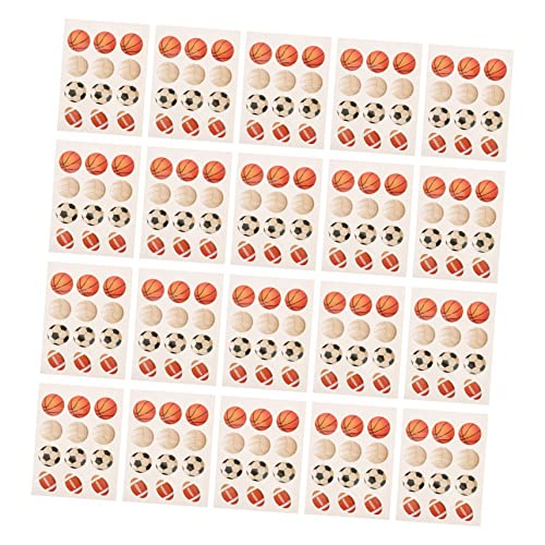 Abaodam 1 Set Aufkleber Scrapbook Computer Fußball Ornament Klebendes Fußball Ornament Kalender Aufkleber Planer Aufkleber Sport Themen Jungen Journal Ornament Papier 50 Blatt von Abaodam