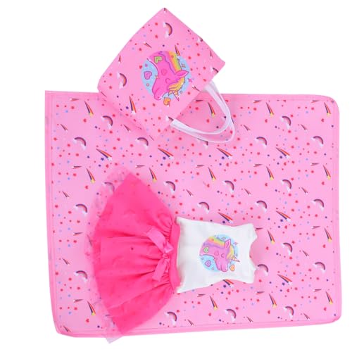 Abaodam 1 Set Babypuppenkleidung Und Accessoires Set Für Mädchen, Einschließlich -matten-Tasche Im Freien Und Dress Requisiten Für 18-Zoll-Baby-mädchenpuppen von Abaodam