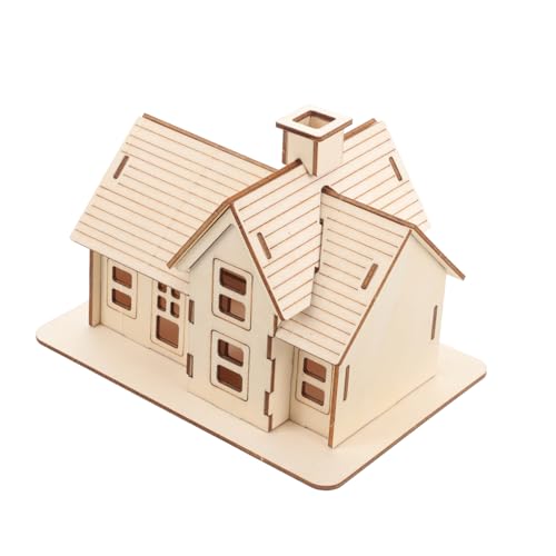 Abaodam 1 Set Blockhütten Modellbausatz Puzzlehaus Miniatur DREI D Kinderbaumodelle Puzzle Klebebrett Autos Baum Vintage Puppenhaus BAU Puzzle Erwachsene Unser Lustiges von Abaodam
