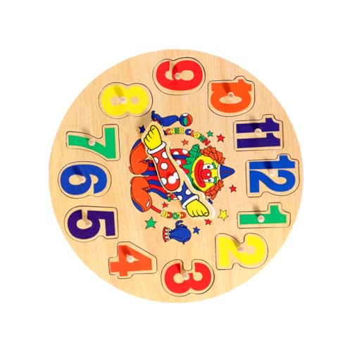 Abaodam 1 Set Clown Uhr Puzzles Für Uhr Für Puzzle Uhr Design Kreative Uhr Aufklärung Uhr Passenden Blöcke Holz von Abaodam