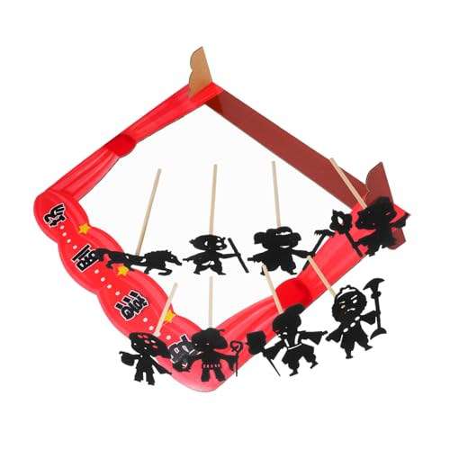 Abaodam 1 Set DIY Shadow Puppet Show Kit Für Kinder Mit Puppentheater -Requisiten Schattenpuppen Interaktives Spiel Für Lustige Familie Geschichtenerzählen von Abaodam