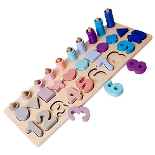 Abaodam Marmor Farbe 1 Set Kleinkind Lernen Spielzeug Geometrische Form Zahlen Puzzle von Abaodam