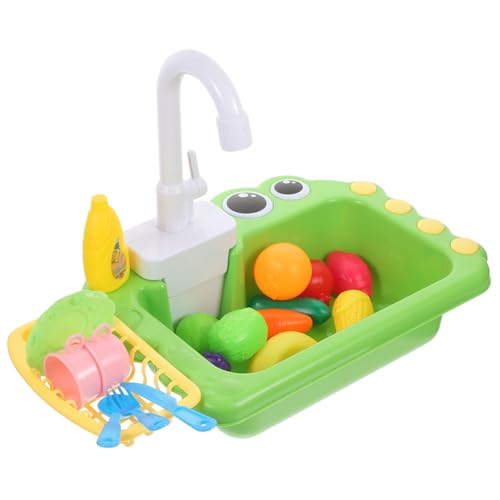 Abaodam 1 Set Elektrischer Geschirrspüler für Spüle Spielküche mit drehbarem Wasserhahn Zubehör Spaß Geschirrspülsimulation für Rollenspiele und Entwicklung sozialer Fähigkeiten von Abaodam