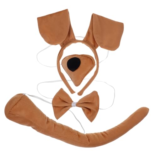 Abaodam 1 Set Entzückende Kinderhunde Kostüm Set Tierstirnband Mit Ohren Und Fliege Tiere Kostüm Hunde Fliege Ohren Stirnband Nase Requisite von Abaodam