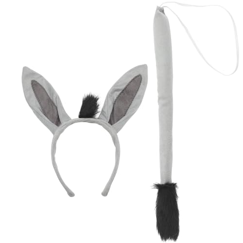 Abaodam 1 Set Esel Stirnband Schwanz Set Esel Ohren Erwachsene Esel Schwanz Esel Ohr Haarband Tier Hund Tier Stirnband Halloween Tierkostüm Esel Kostüm Requisiten und Eselsohren Tuch Abaodam 1 Set Esel Stirnband Schwanz Set Esel Ohren Erwachsene Esel Schwanz Esel Ohr Haarband Tier Hund Tier Stirnband Halloween Tierkostüm Esel Kostüm Requisiten und Eselsohren Tuch von Abaodam
