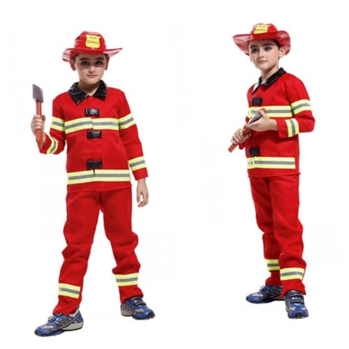 Abaodam 1 Set Feuerwehrmann-Kostüm, XL, Feuerwehrmann-Uniform für Jungen, für ausgefallene Ballbühnenaufführung, Halloween und Rollenspiel-Aktivitäten, komfortables Design Abaodam 1 Set Feuerwehrmann-Kostüm, XL, Feuerwehrmann-Uniform für Jungen, für ausgefallene Ballbühnenaufführung, Halloween und Rollenspiel-Aktivitäten, komfortables Design von Abaodam