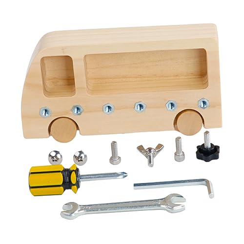 Abaodam Lernhilfe-Set – Holzschraubenauto-Spielzeug Für Die Kindliche Entwicklung von Abaodam
