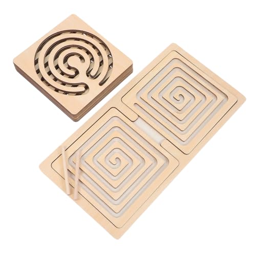 Abaodam 1 Set Gehirnspiel Puzzles Schreibtisch Puzzle Puzzle Hand Spiele Gehirn Modell für kreative Eltern Interaktion Puzzle Spiele Gehirn Khaki Holz von Abaodam