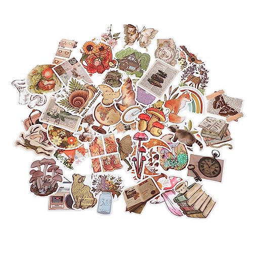 Abaodam Gepäckaufkleber 50 Stück Retro-Scrapbooking-Aufkleber Selbstklebend Für Laptop Skateboard von Abaodam