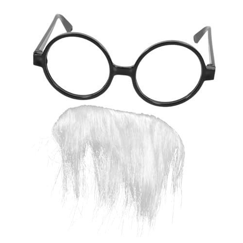 Abaodam 1 Set Halloween Fake Bart Maskerade Cosplay Bart Männer Bartschneider Gesichtsverkleidung Brille Mit Schnurrbart Fake Bart Urlaub Simulierte Bärte Simulierter Schnurrbart von Abaodam