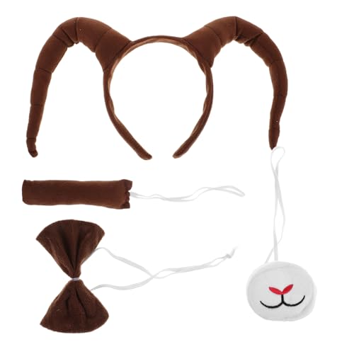 Abaodam 1 Set Halloween Ram Kostüm Zubehör: Stirnband Antilope Horn Cosplay Nase Fliege für Karneval Party Dekoration Foto Requisiten Abaodam 1 Set Halloween Ram Kostüm Zubehör: Stirnband Antilope Horn Cosplay Nase Fliege für Karneval Party Dekoration Foto Requisiten von Abaodam