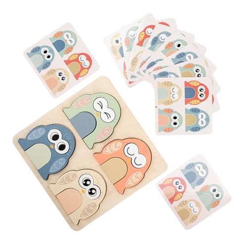 Abaodam 1 Set Hölzernen Matching -spielspielzeug Für Kinder Interaktives Tierform -Puzzle Mit Farbkognitiven Blöcken Für Die Frühe Bildung Und Lernspiele von Abaodam