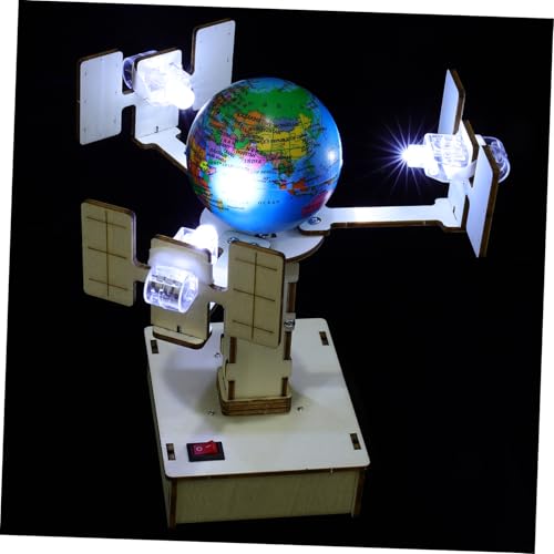 Abaodam Geostationäres Satellitenmodell - 1 Set Lernspielzeug Aus Holz - Sicher Kompakt Und Tragbar von Abaodam