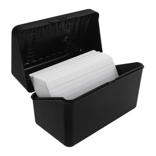 Abaodam 1 Set Karteikartenhalter Box Mit Linierten Karteikarten Multifunktionale Karteikarten Aufbewahrungsbehälter Für Büro Schule Und Zuhause Dokumentenhalter Für Den Schreibtisch von Abaodam
