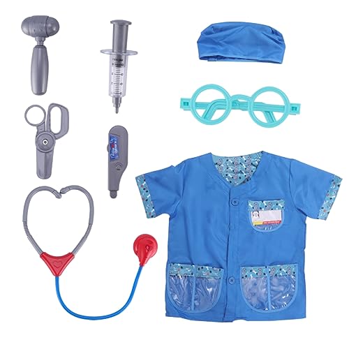 Abaodam 1 Set Kinderspiel Professionelle Veterinärkleidung Requisitenset Rollenspielkostüm Veterinärkostüme Veterinäranzug Veterinär Cosplay Kostüm Blaues Polyester Abaodam 1 Set Kinderspiel Professionelle Veterinärkleidung Requisitenset Rollenspielkostüm Veterinärkostüme Veterinäranzug Veterinär Cosplay Kostüm Blaues Polyester von Abaodam