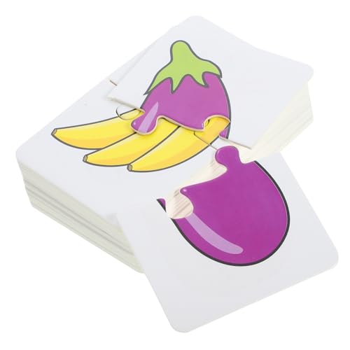 Abaodam Obst- Und Gemüsekarten Für Kinder Lernkarten Lernspielkarten Puzzle Zum Frühen Lernen Kleinkindspielzeug Lernkarten von Abaodam