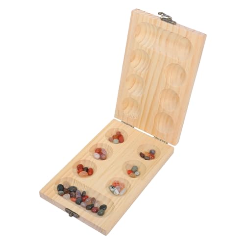 Abaodam 1 Set Mancala Brettspiel Brettspiele Splendor Brettspiel Ludo Spielbrett Hölzernes Mancala Brett Hölzernes Mancala Spiel Faltbares Hölzernes Spielbrett Tragbares Mancala von Abaodam